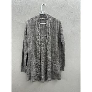 Pink Rose Womens Cardigan Size Medium Brown Long Sleeve Open Front